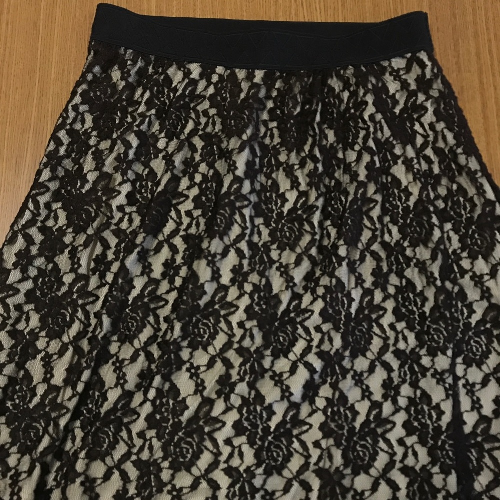 LuLaRoe Lola skirt, brown lace